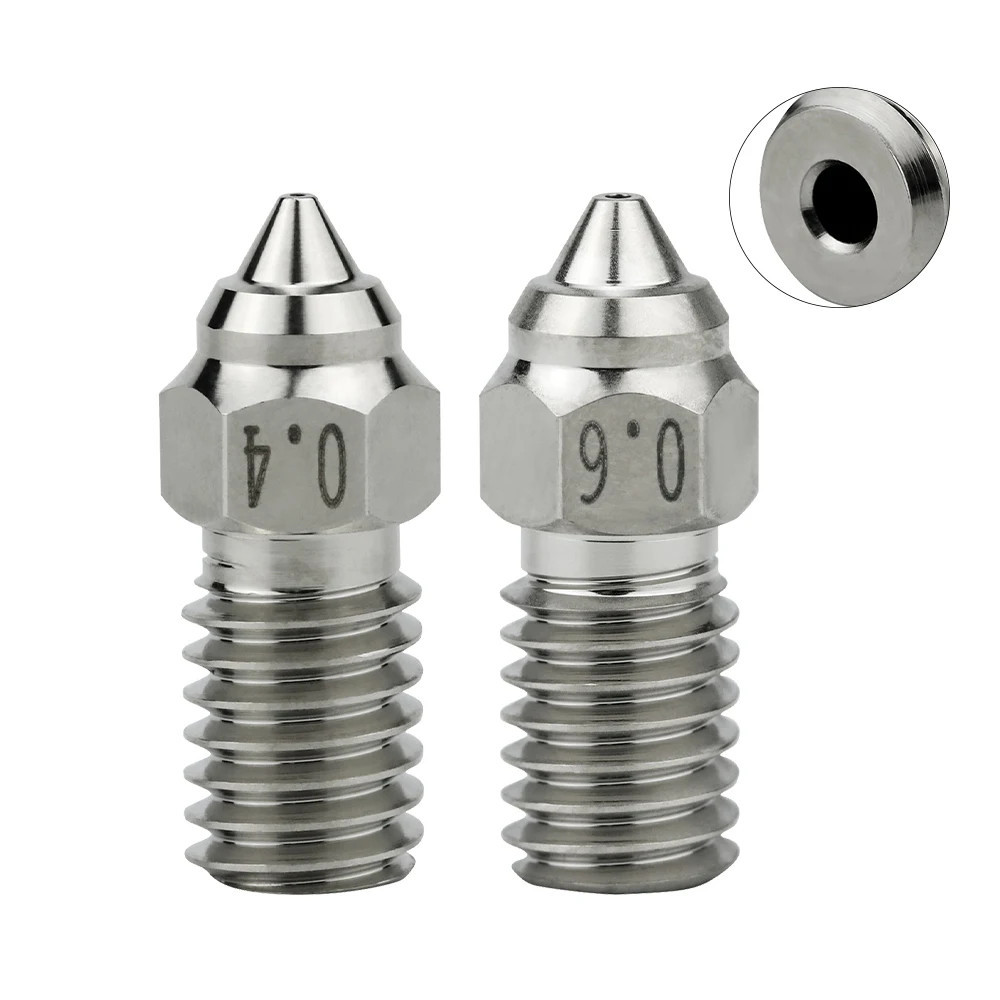 Ender 7 Plated Copper Nozzle 500C Degree High Temperature Printing M6 Thread 0.4,0.6mm Nozzles For Ender7/Ender 5 S1/Spider