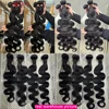 Body Wave Human Hair Bundles With Closure 4x4/5x5 Closure Human Hair 100% Raw Human Hair Weave Extensions 2X6 Middle Part Lace 3