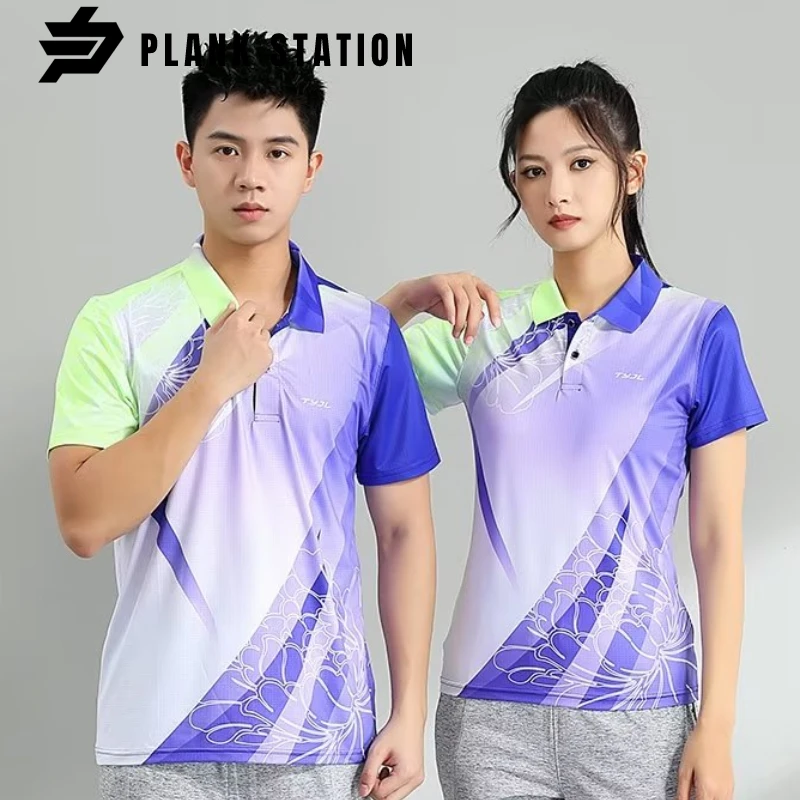 

New Table Tennis Clothes Men Women 2023 Quick Drying Badminton Polo T Shirt Ping Pong Jersey Volleyball Professional Uniforms
