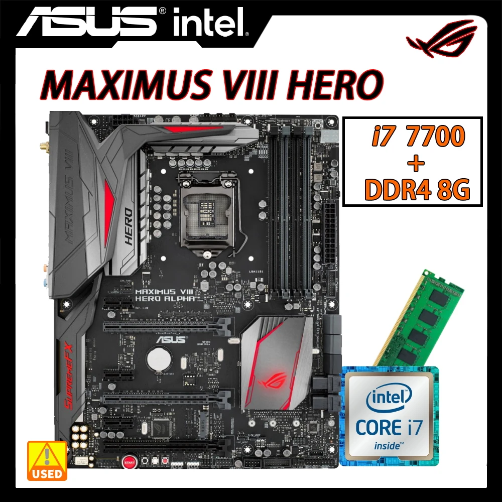 Kit Scheda Madre Asus Rog Maximus Viii Hero Mining Lga 1151 Scheda Madre Ddr4 Intel Z170 Core I7/I5/I3 Cpu 64Gb Sata3 Usb 3.1