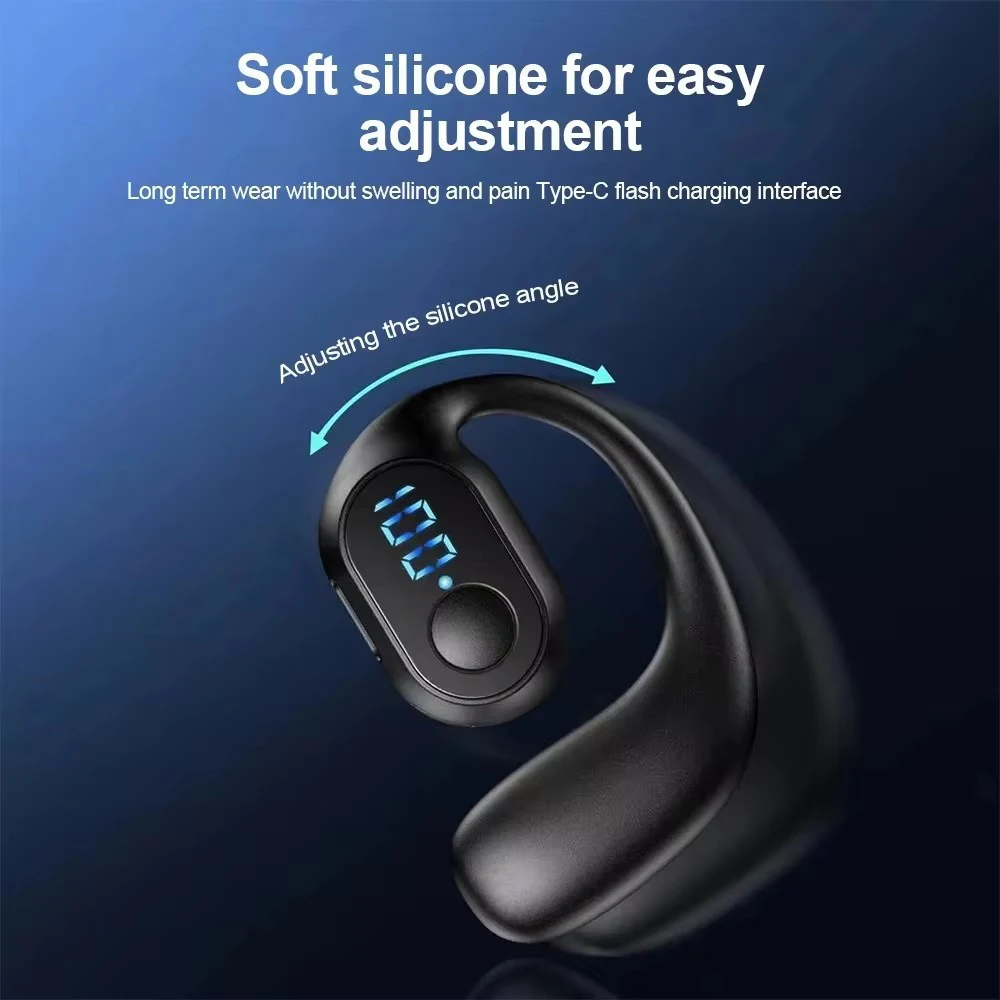 1pc Bluetooth 5.4 Headphones TWS Wireless Ear Hook Earphones HiFi Noise Reduction Headset Sports Earbud for Huawei Xiaomi