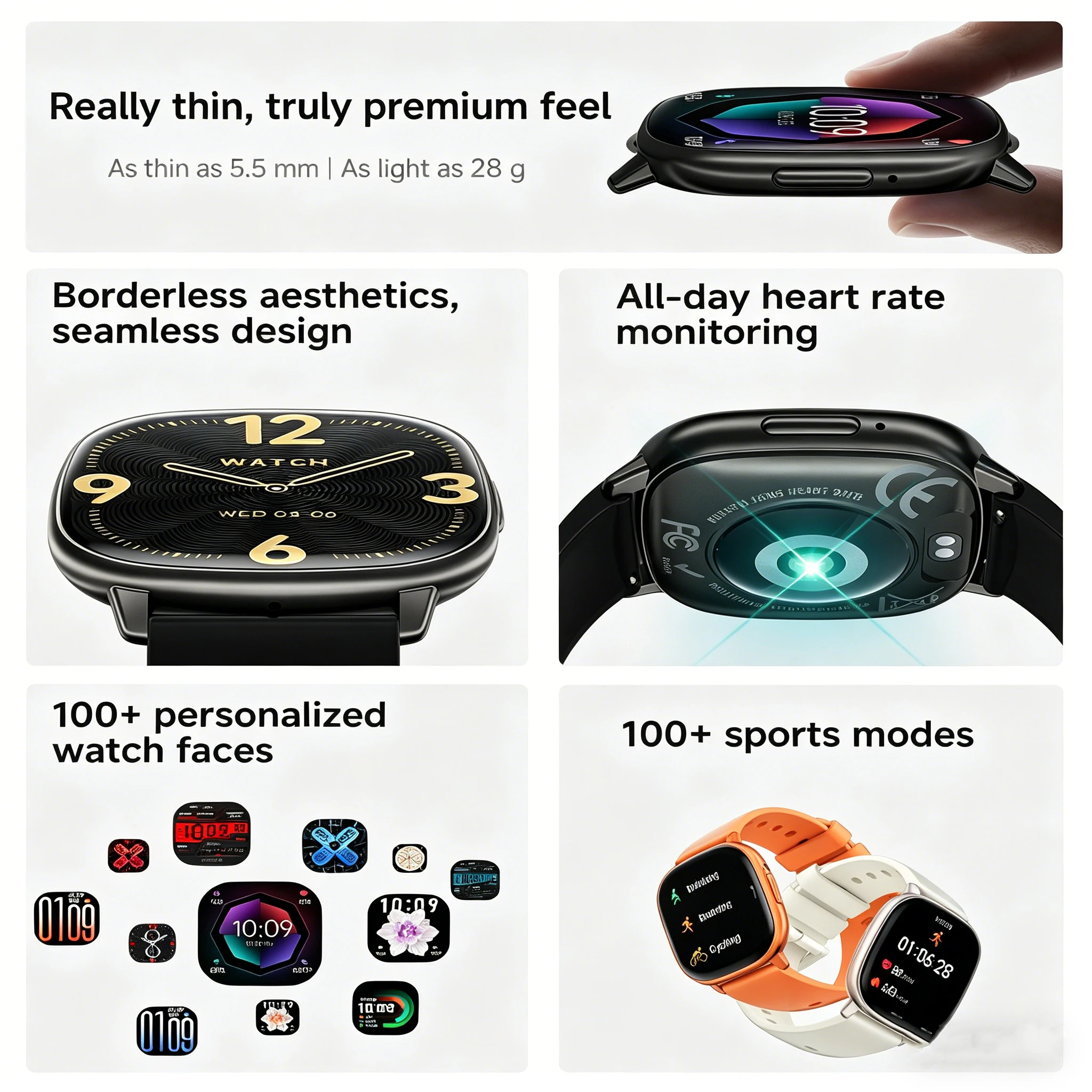 2026 HD17Air Smart Watch Lightweight Exercise Health Monitoring Watch for Outdoor 5.4Bluetooth Call Waterproof Travel Smartwatch 2