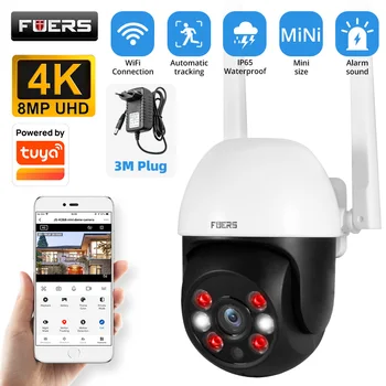 Fuers 5MP 8MP 10MP IP Camera Outdoor Home Security works withTuya Smart Auto Tracking Human Detect Camera WIFI CCTV Surveillance 1