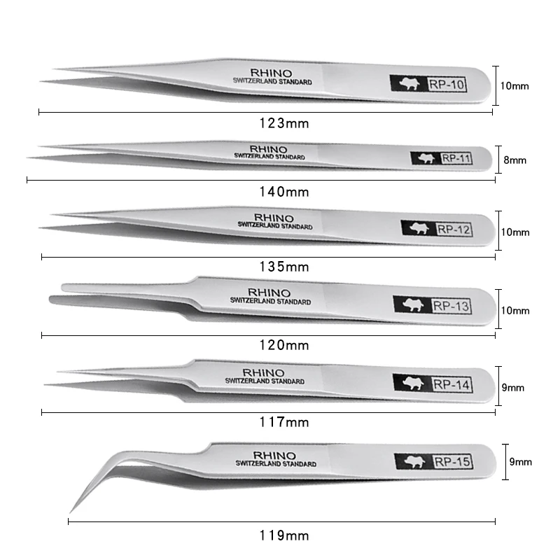 4pcs Tweezers Set with Rubber Tip Stainless Steel Tweezers Kit wtih 2 Flat Tip  Tweezers 2 Long Bent Tip Rubber Coated - AliExpress