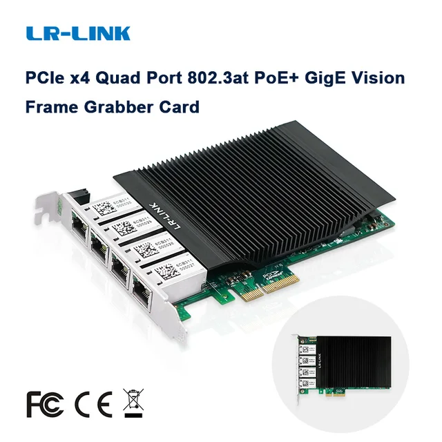 LR-LINK 2004PT-POE четырехпортовый PCI Express Gigabit PoE карта видения Ethernet Сетевая карта (NIC) на основе чипа Intel I350 1