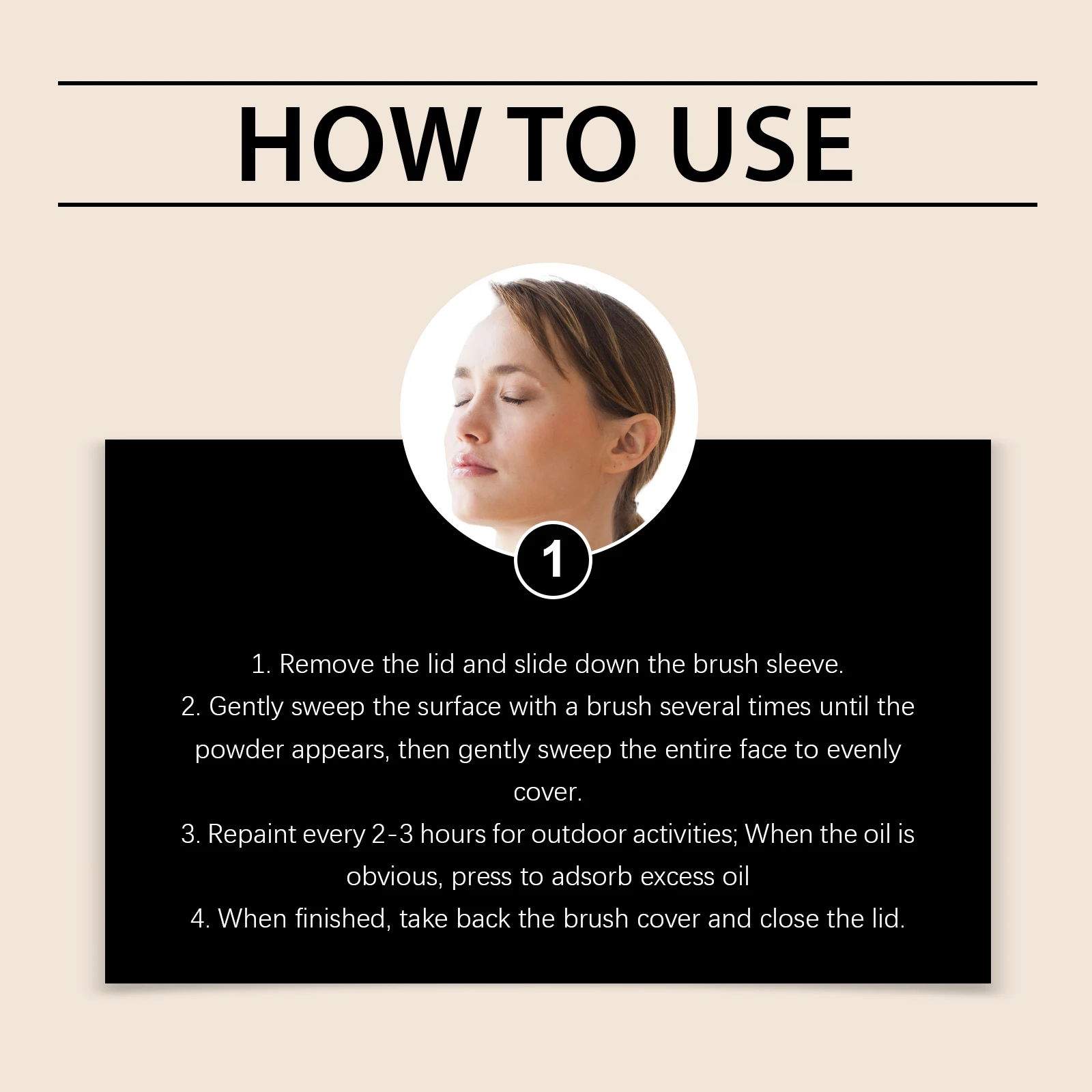 Hoygi Makeup Setting Powder Sunscreen Light Texture Oil Control Lasting Effect Breathable Sweatproof Glowing Setting Powder