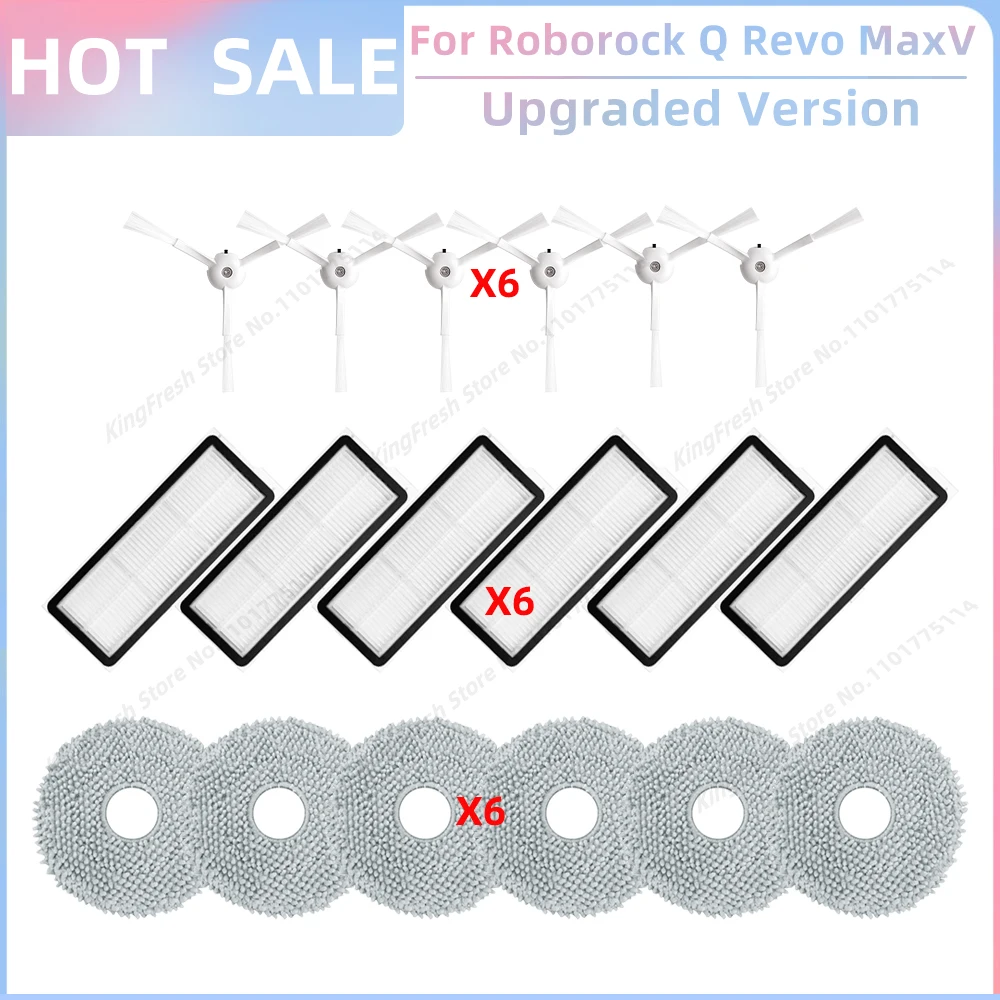 22 Pezzi Accessori Per Roborock Qrevo S/Pro/MaxV – Spazzole, Filtri HEPA, Panni E Sacchetti Polvere – Kit Manutenzione