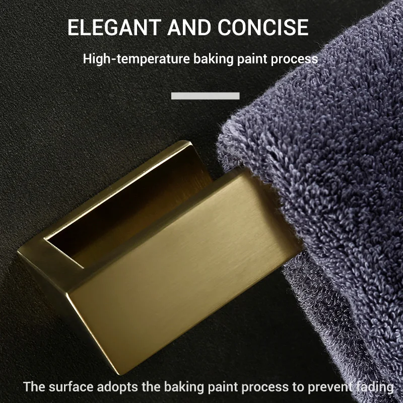 Brushed Gold Stainless Steel Bathroom Accessories Set Toilet Roll Paper Holder Towel Rack Wall Mounted Kitchen Tissue