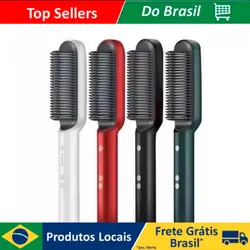 Escova Alisadora Anion Hair Pro 3 em 1 , Secador, Chapinha e Modelador de Cachos Bivolt COR ALEATÓRIA