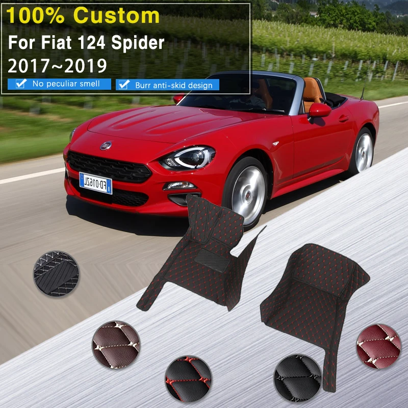 DHCarMats Tappetini Auto In Moquette Per Fiat 124 Spider (2016-2024) - Kit Completo Con Battitacco - 3