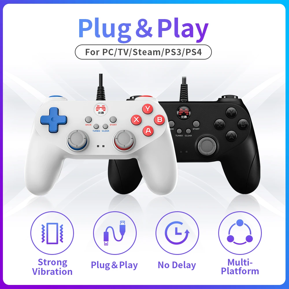 BETOP D2E Wired Gamepad for PS4/PS3/PC/TV Box/Steam/Super Console - Main Image