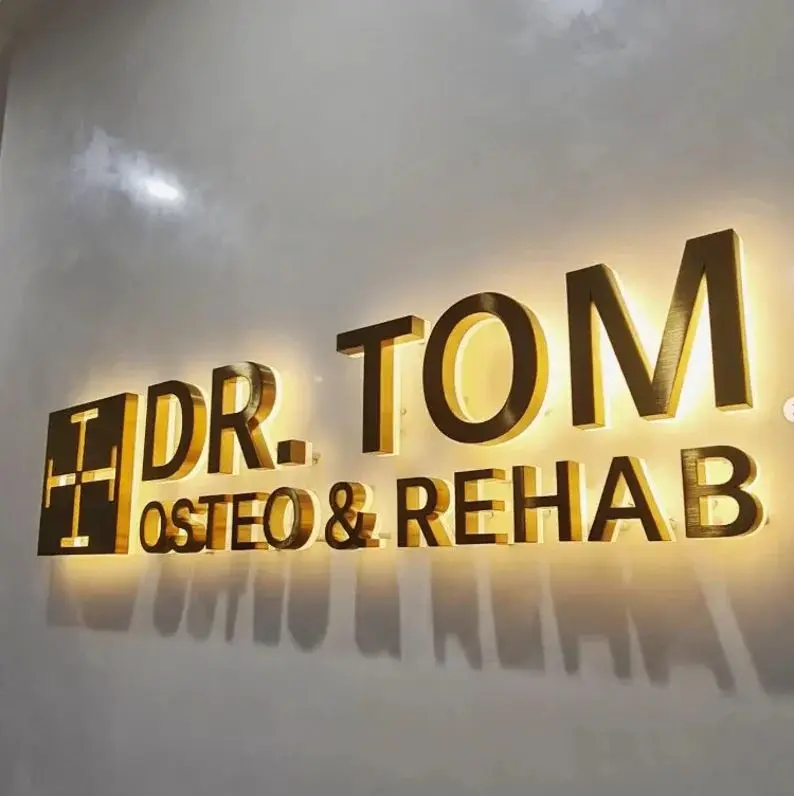 Description Picture 5 of itemCustomized Stainless Steel Advertising Business Sign 3D Led Backlit Letter Sign metal sign letter