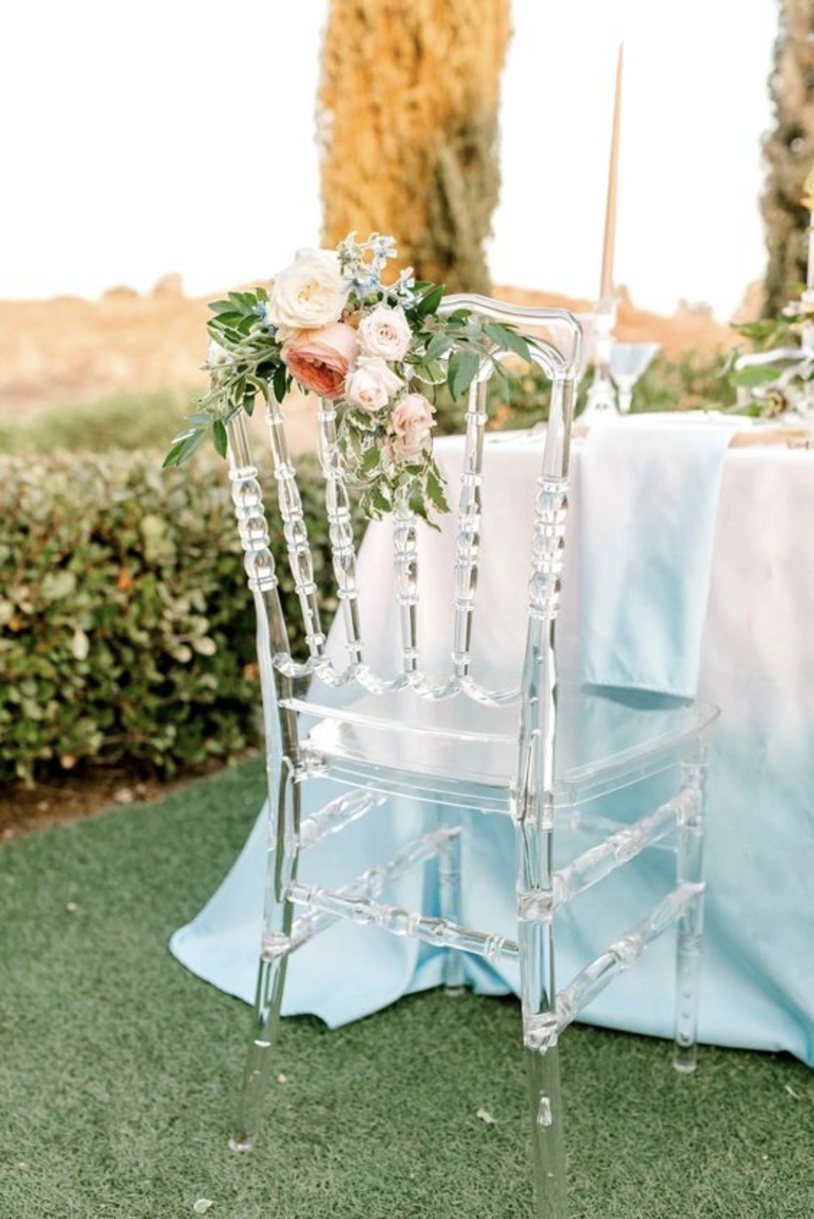 100pcs NapelonTransparent Crown Chair Chiavari Wedding Tiffany