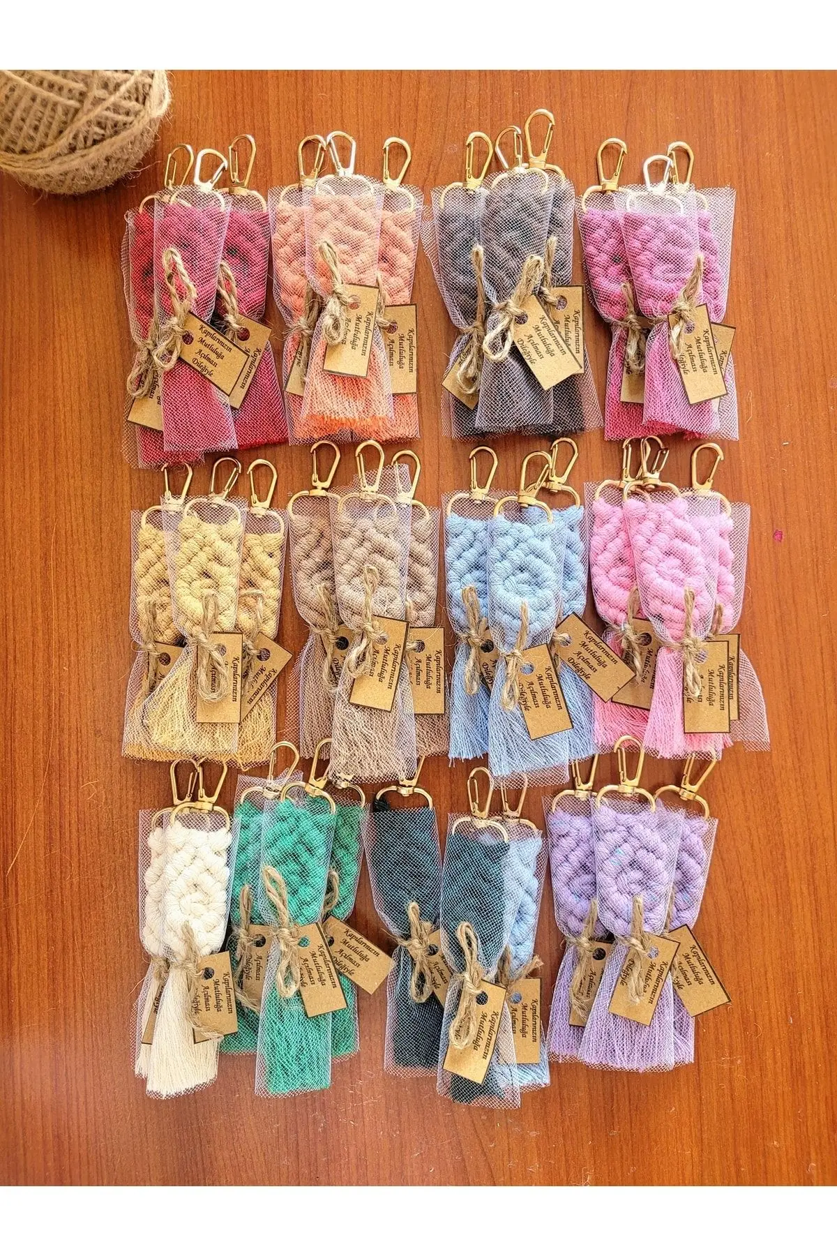 

Macrame keychain 50 pieces wedding engagement promise Mavlüt baby shower gift