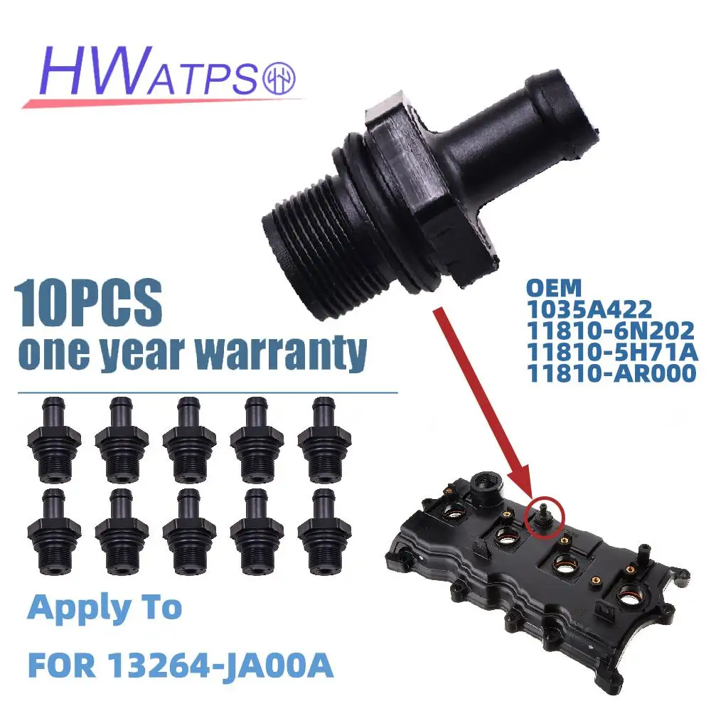 

New Auto Engine PCV Valve 11810-AR001 118106N202 Fits Valve Cover 13264-JA00A For Nissan Altima Coupe 2008-2013 Sentra 2007-2012