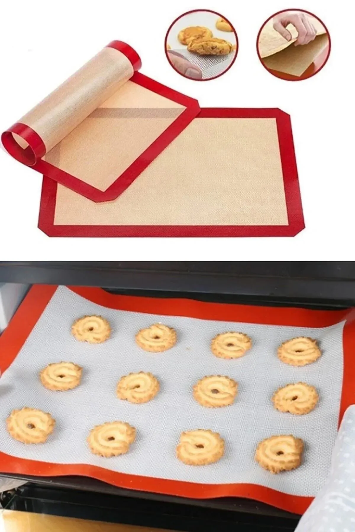 

30x40 Ovenable, Washable, Self-Oiling Silicone Baking and Dough Rolling Mat Silpat, stylish and useful gift for her gift for mom