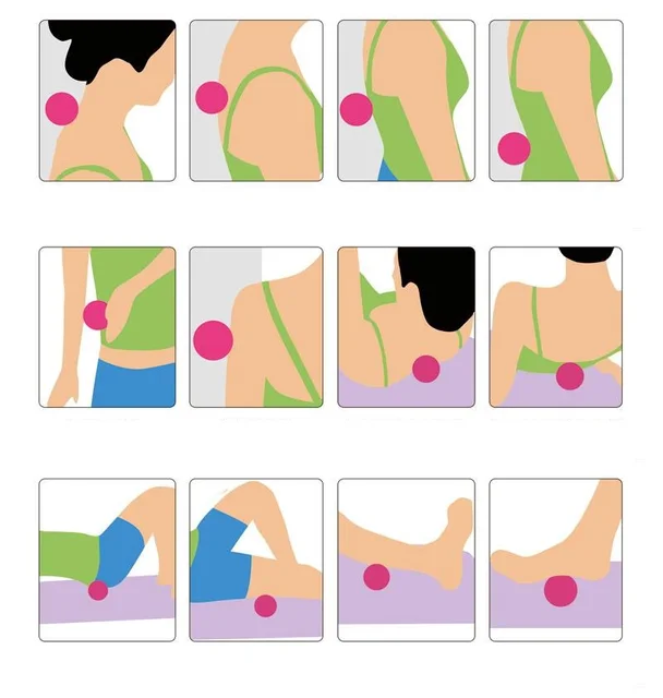 EPP Massage Ball Fitness Peanut Fascia Ball Lacrosse Ball for Foot Neck Spine Shoulder Physical Trigger Point Therapy Myofascial 6