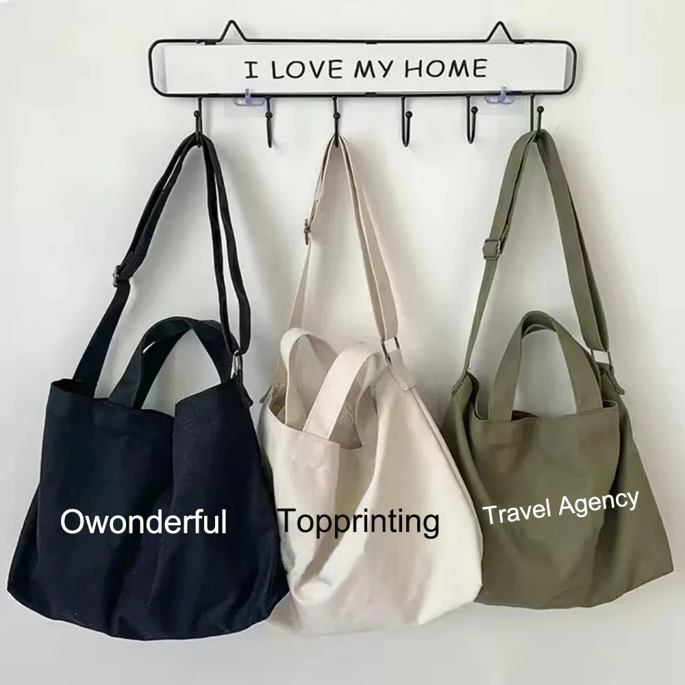 Wholesales 100pcs/Lot Low MOQ Custom Logo Printed Reusable Kakhi Cotton  Canvas Tote Bag for Give Away Travel Shopping Gift - AliExpress