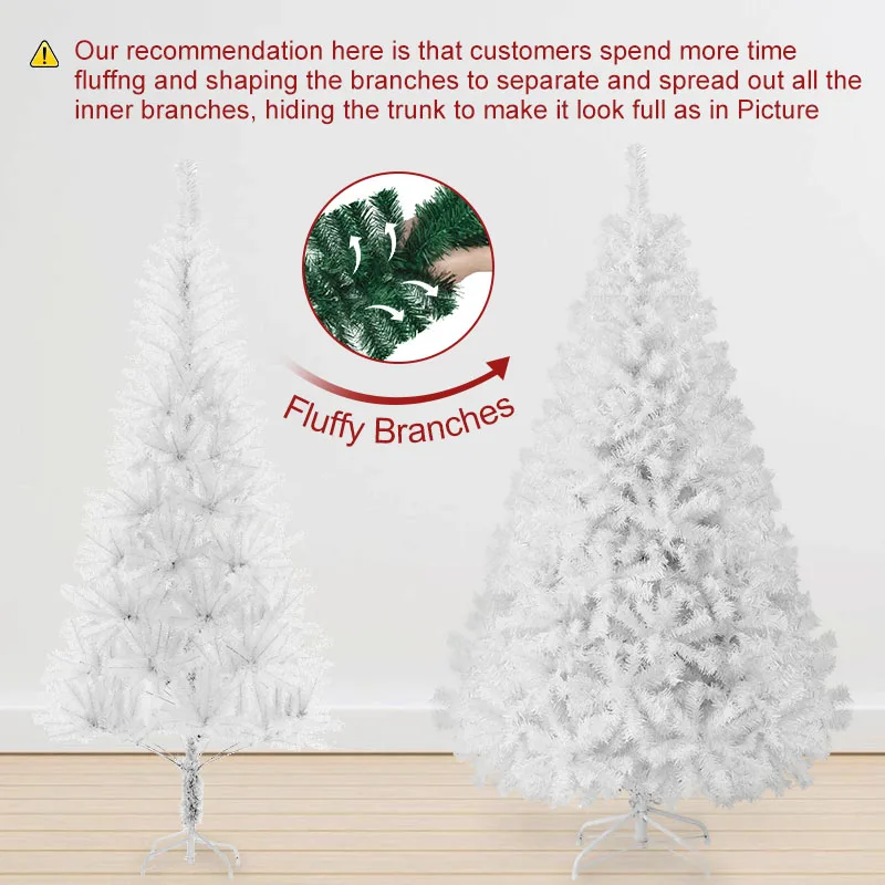 White Christmas Tree with Base 5