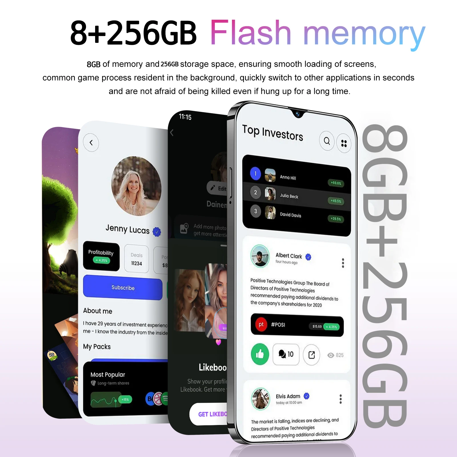 Cell Phone 40 Pro Mobile Phones Global Version Android 256GB WIFI Smart Phone 5300mah