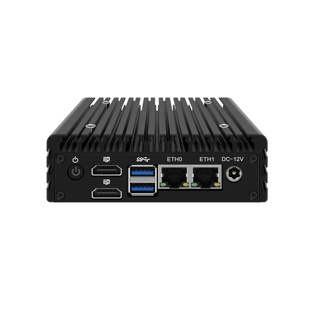 HUNSN Micro Firewall Appliance, Mini PC, RJ56, OPNsense, VPN, Router PC, AES-NI,2 x 226-V 2.5GbE LAN, 2 x HDMI2.0, 2 x USB3.2 3