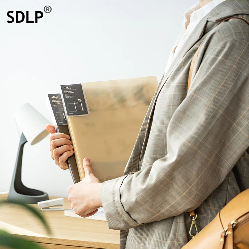 

SDLP 40 Pages A4 File Folder Document Storage Filing Products Insert Test Paper Booklet Large Capacity Information Book