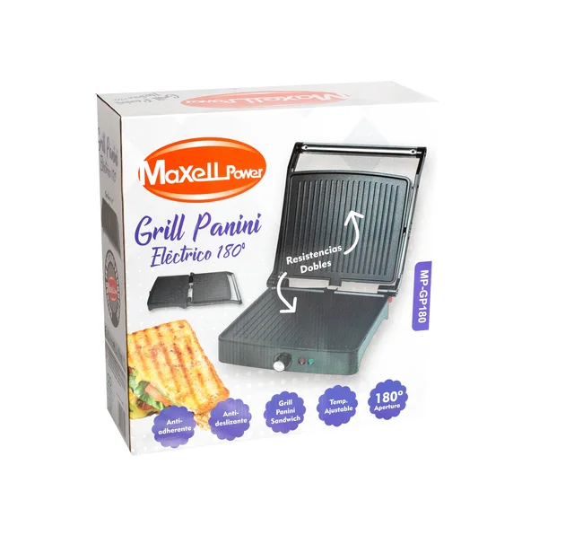 SANDWICHERA GOFRERA. Electric Sandwichera Grill Plate Maxell Power 750W  mp-5632P removable non-stick plates