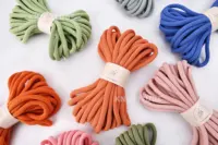 9mm x 10M Chunky Braided Cord  Pure Cotton Cord Thick Macrame Cord for Jewelry Making & Knot, Hand Knitting Cord 1
