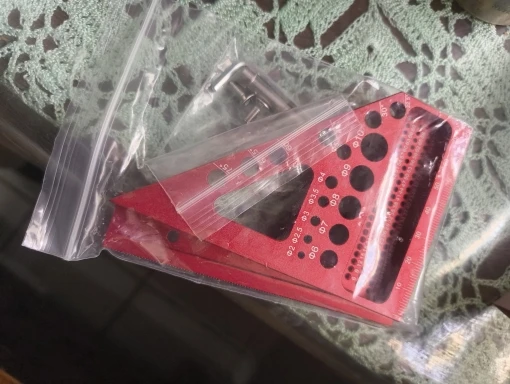 3D Multi-Angle Measuring Ruler, 45/90 Degree Woodworking Aluminum/plastic Square Protractor,Triangle Ruler Layout Measuring Tool photo review