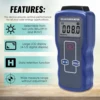 Digital Solar Power Meter Light Meter Sunlight Energy Radiation Tester Light Intensity Data Hold Function Large LCD Display 4