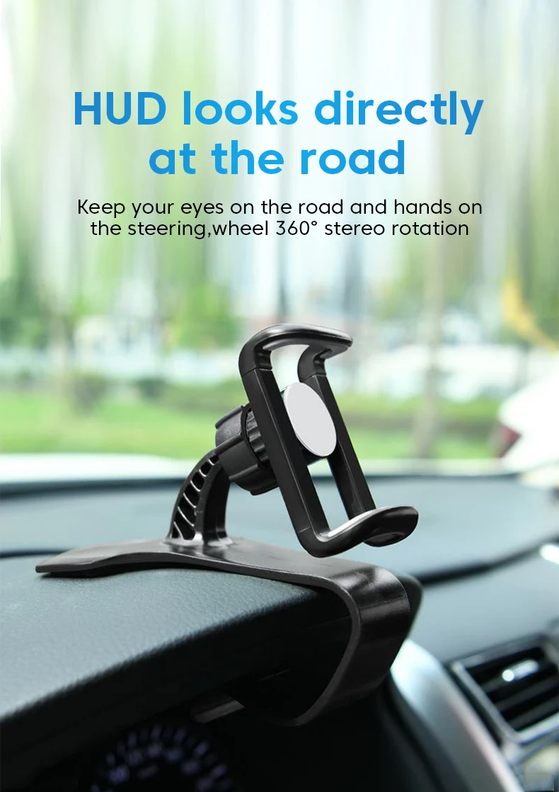 Universal Car Phone Holder Dashboard Vent Clip Mount 360° Rotatable Hands Free Bracket for iPhone Samsung GPS Navigation