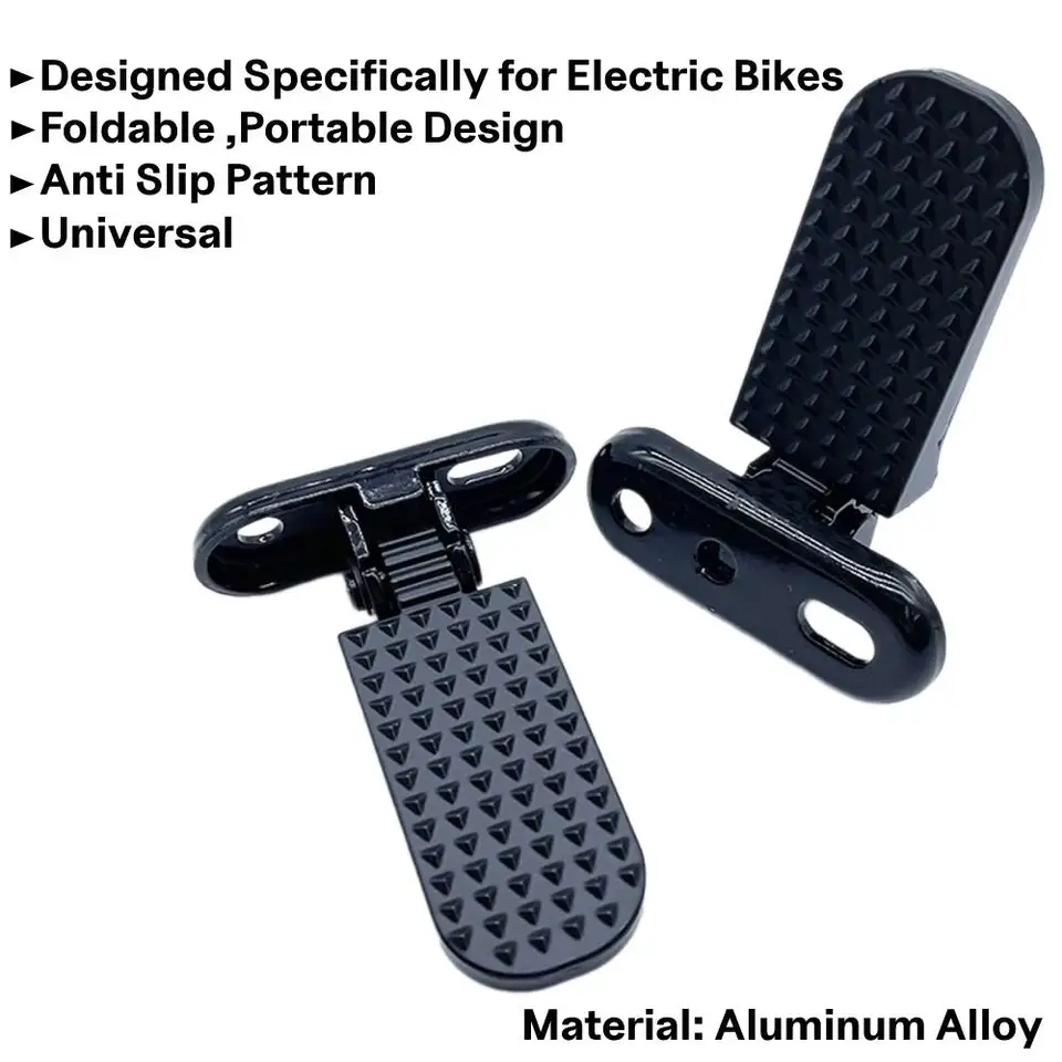 Helaryfreemear, 2 poggiapiedi da bicicletta, in lega di alluminio, per BMX, antiscivolo, per assi da 0,95 cm., Green, 2