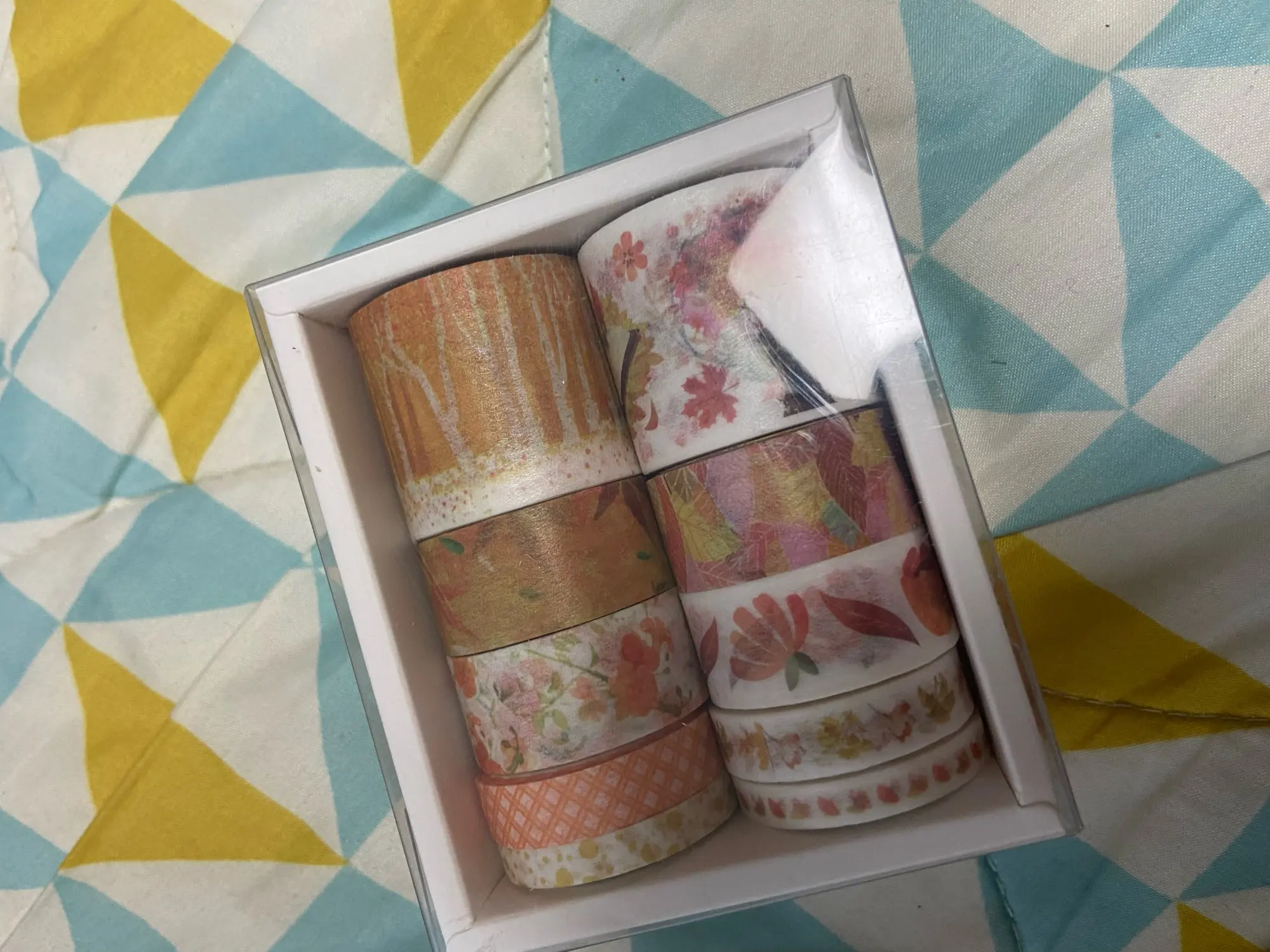 10Pcs/Set Cute Plant Leaves Washi Tape Kawaii Flower Masking Tape