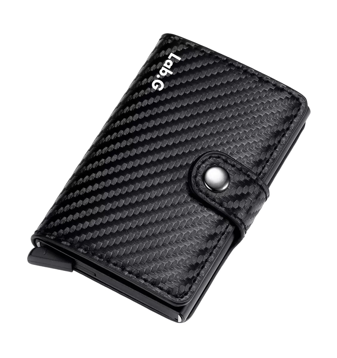 Cartera Tarjetero Lab.G De Hombre Con Protección Rfid, Color Negro