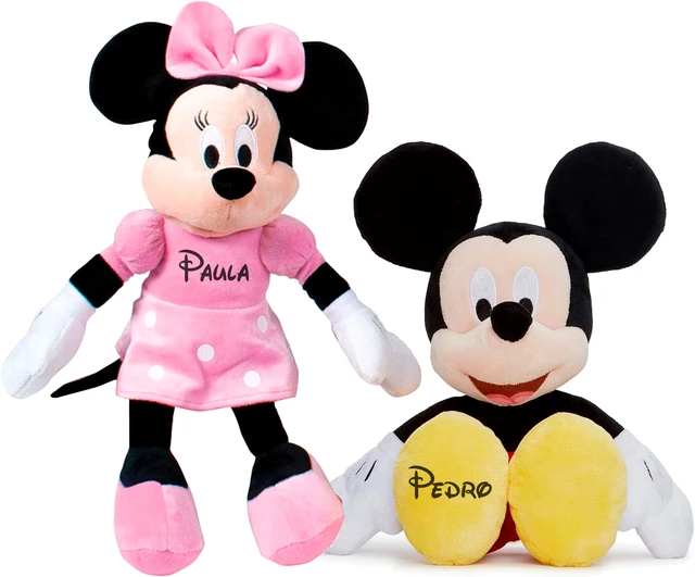 Peluches Disney Personalizados. Minnie y Mickey con tu nombre