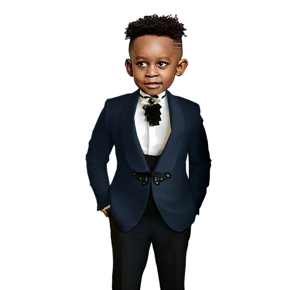 Kids Wedding Tuxedo 3 Piece Formal Party Wear Blazer for Kids 2-16 Years Old Beige Suit
