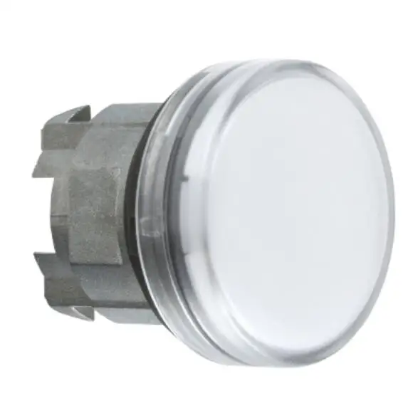 

ZB4BV013 Head for pilot light, Harmony XB4, metal, white, 22mm, universal LED, plain lens