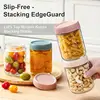 6-Pack 16 oz Overnight Oats Containers with Lids, Glass Jars with Airtight Lids, Wide Mouth Mason Salad Jars, Ideal for Snacks, 4