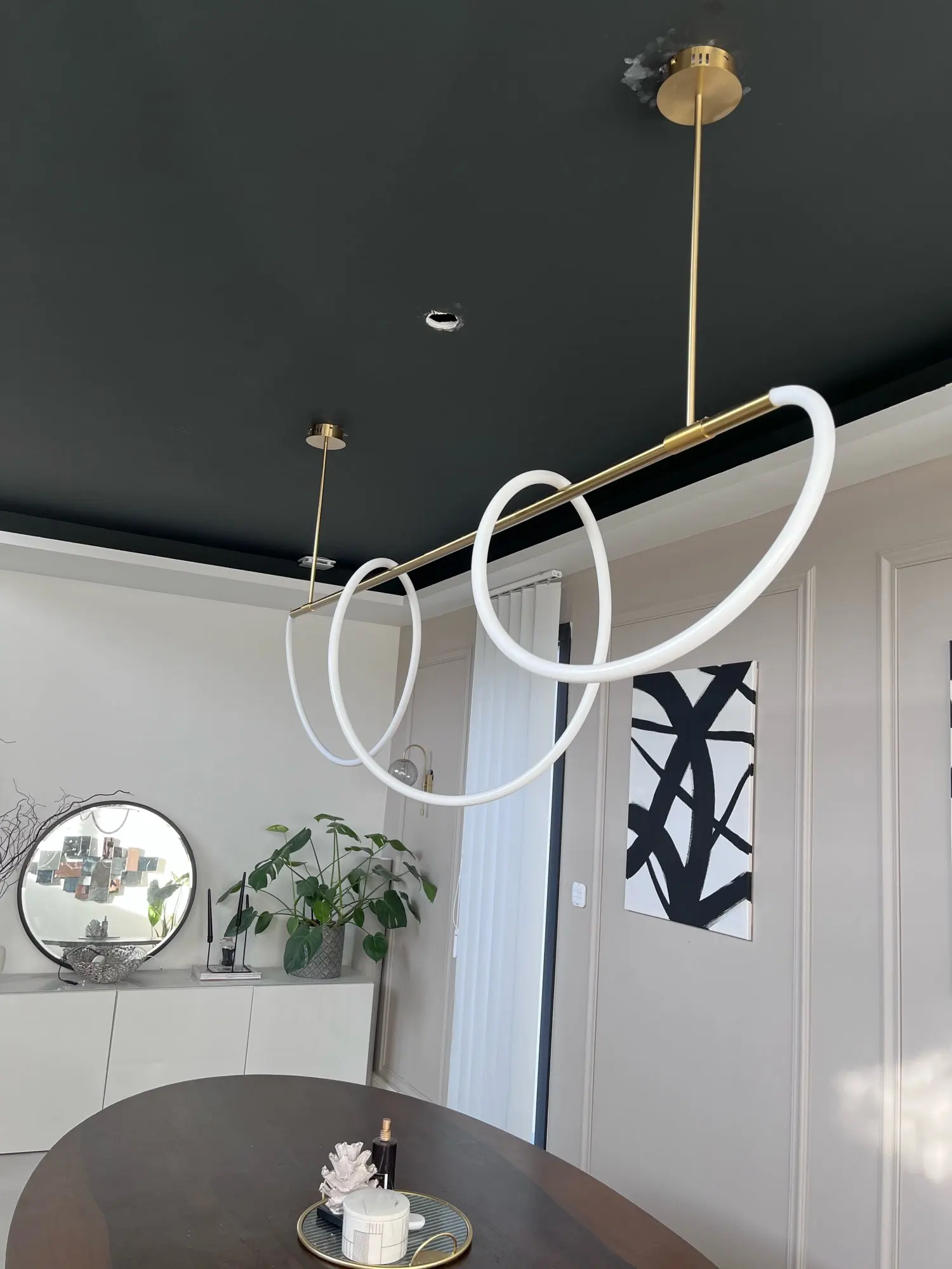 Modern Long Hose LED Chandelier for Dining Room