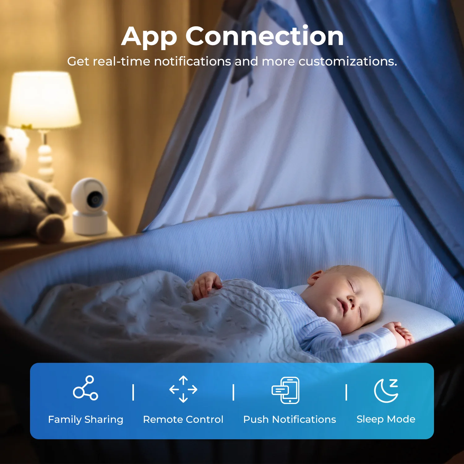 IMILAB WiFi 6 Indoor Baby Monitor with Night Vision