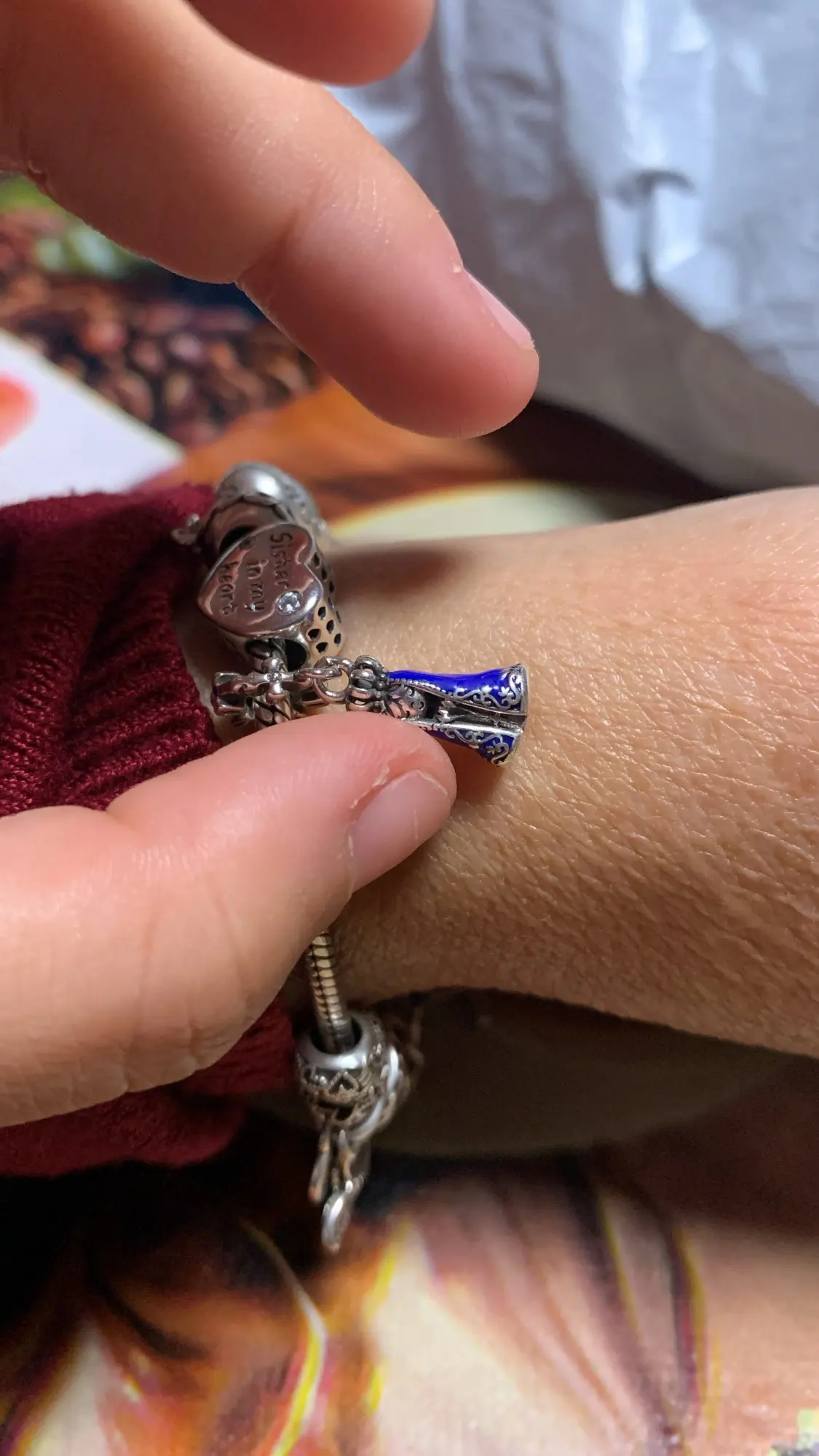 2025 gran oferta dijes cuentas de Plata de Ley 925 mariposa rosa luciérnaga luminosa cuelga brazalete pulsera collar joyería DIY photo review