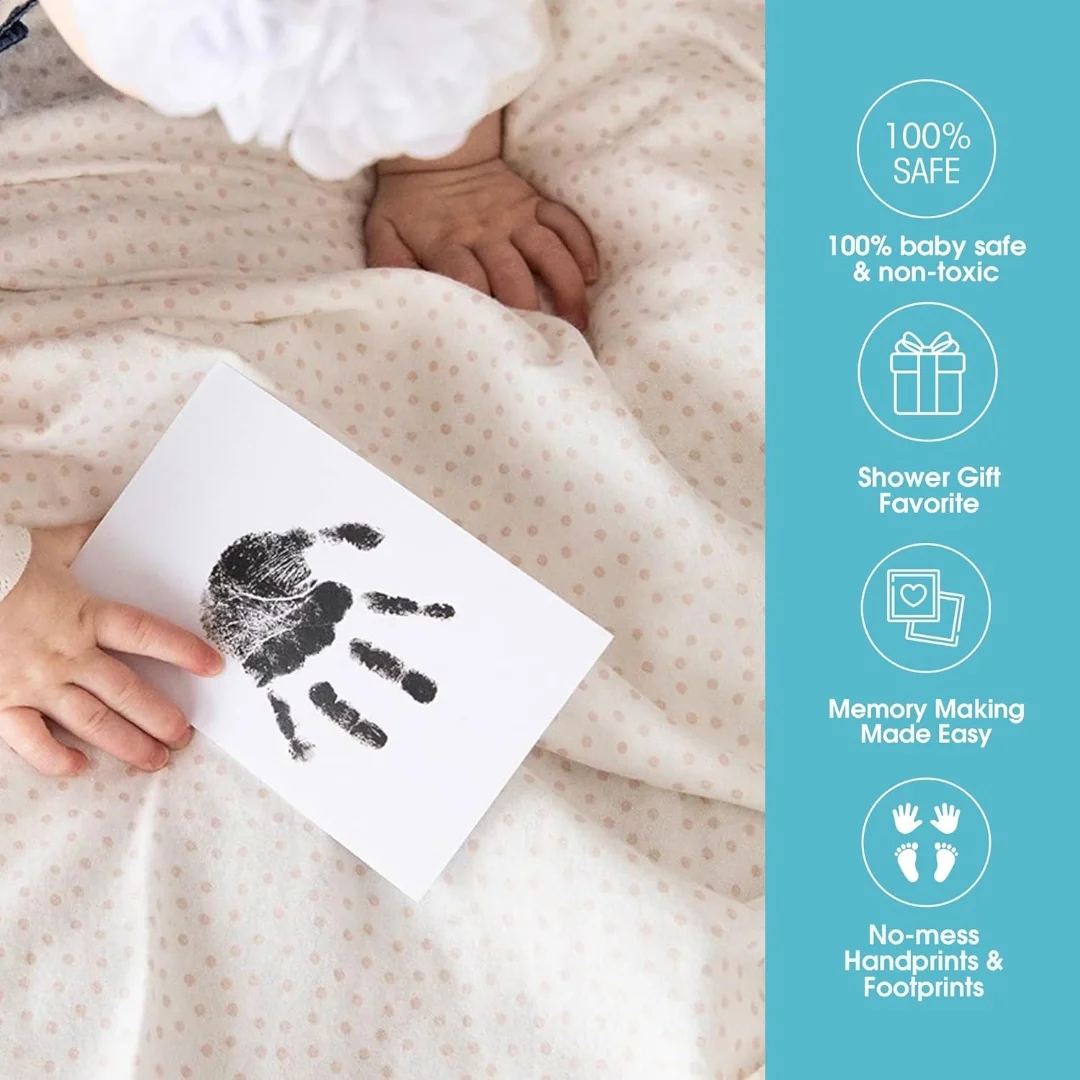 Pet Paw Print Impression Kit For Dogs Cats 1 Inkless Ink Pads For Pet Hand and Footprints 2 Imprint Cards ink pads pet print kit