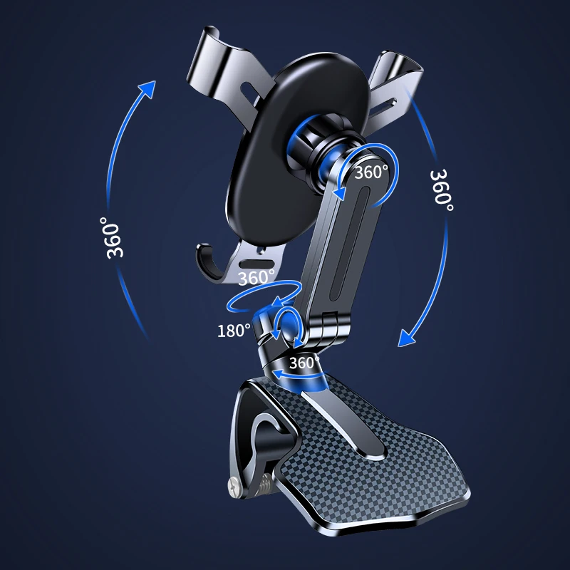 Gravity-Lock Phone Holder Car Support Smart Phone Clip Dashboard Multi-functional Fixed Navigation Bracket Strong Steady