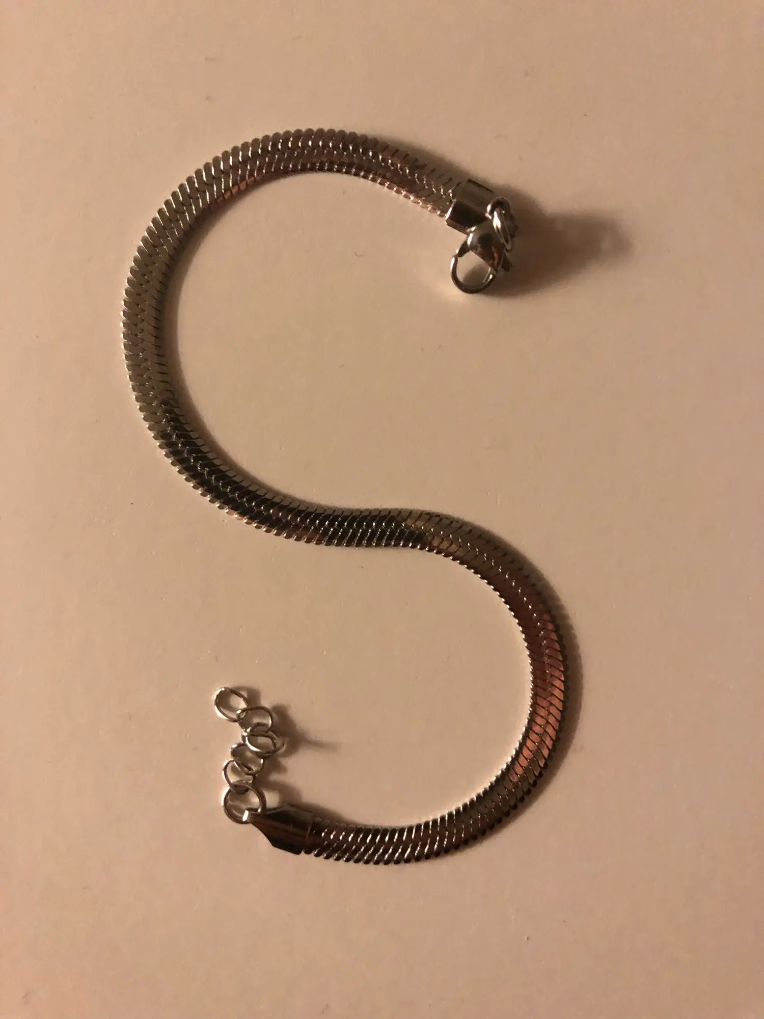 Simple Stainless Steel Gold Color Blade Chain Anklet photo review