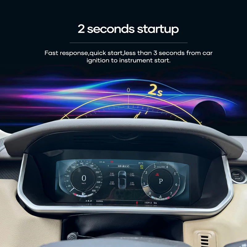 Panel de Instrumentos Digital HD de 12.3 Pulgadas para Land Rover Discovery 5 2017-2021, Velocímetro, Aplicación CarPlay, Cabina Virtual 5