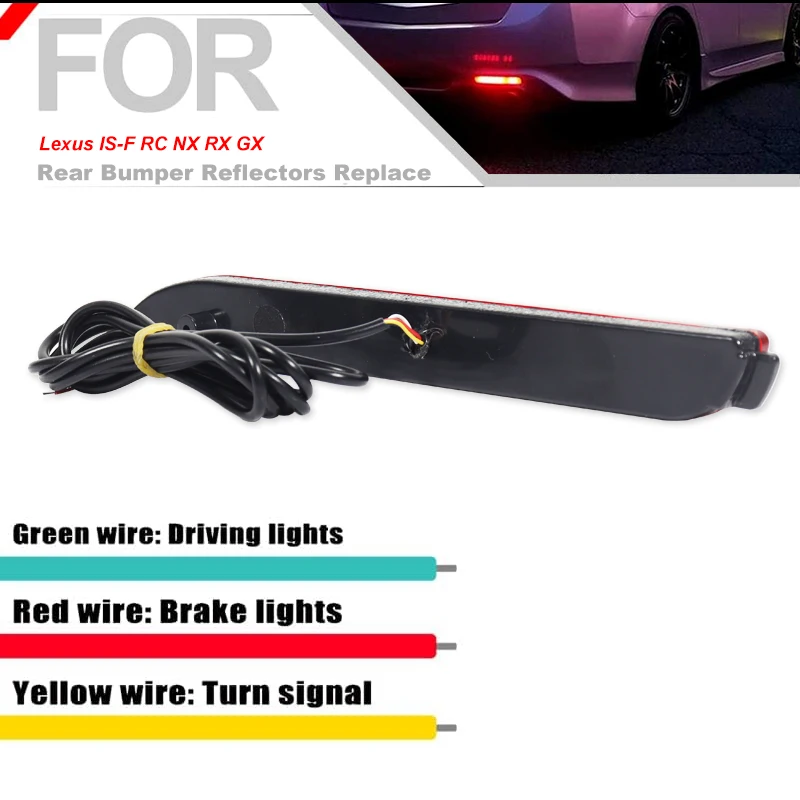 Enhanced LED Rear Bumper Reflector Tail Brake Light