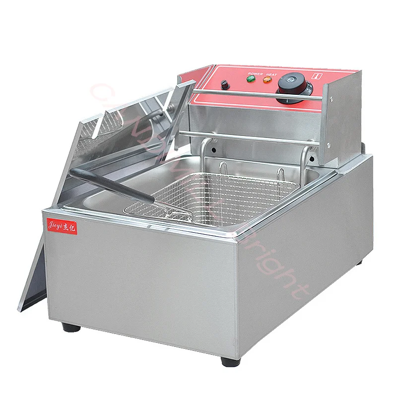 Single Cylinder Fryer Commercial Electric Fryer Deep for Fried Chicken Legs French Fries Chips Deep-fried Dough Stick