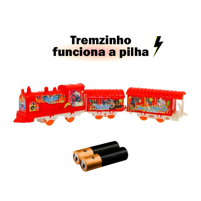 Trem Trenzinho À Pilha Com Trilhos Brinquedo Infantil Novo