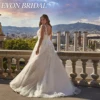 EVON BRIDAL Oversize Wedding Dresses 2024 Bride Sleeveless A-Line V-Neck Tulle Boho Vestidos De Novia Applique Button Back 5