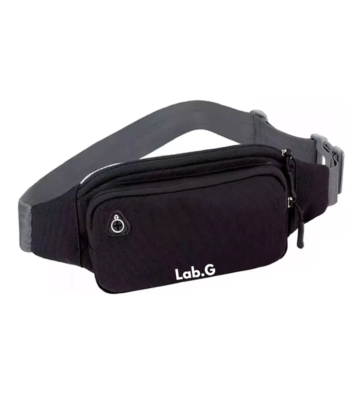 Cangurera Riñonera Deportiva Lab.G Impermeable Color Negro